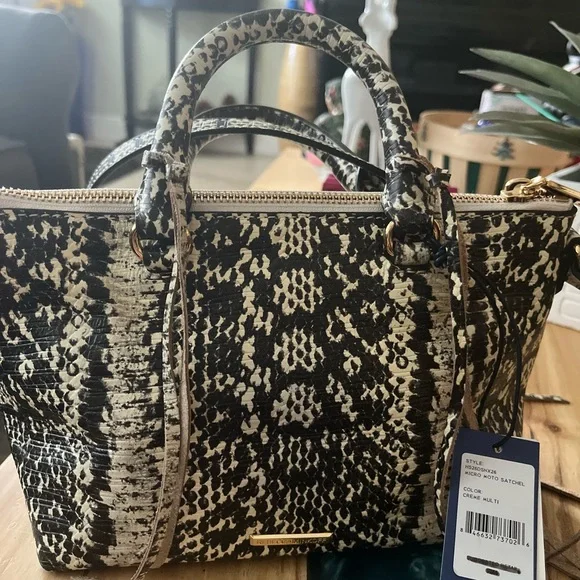 NWT Rebecca Minkoff Snake Print Satchel mini - Picture 3 of 16
